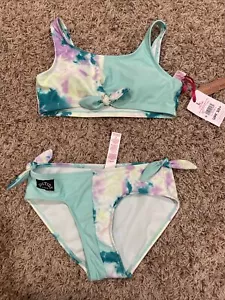 Justice  2004 NWT Girl's Large (12/14) Multicolor 2 Piece Bikini Set - Picture 1 of 5
