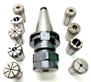 KENNAMETAL - MAZAK CV40TG075275 ER75 Collet Chuck w/Mazak Pull Studs & 9 collets - Picture 1 of 3