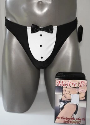 NEW MEN'S MAITRE D' TUXEDO THONG ONE SIZE - Image 1 of 4