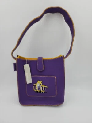 Cartera de cuero sintético LSU TIGERS púrpura y dorado/amarillo Alan Stuart Nueva York Foto 1 de 4