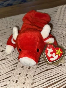 Snort The Bull TY Beanie Baby - Excellent Condition. DOB May 15, 1995 - Picture 1 of 7