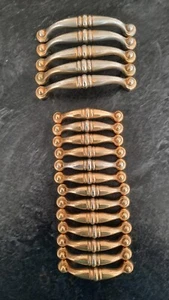 13 of Antique Brass Effect Drawer Pull Handles & 5 Large - Picture 1 of 4