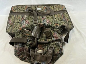 2 bolsas de viaje vintage de equipaje de mano para pasar la noche con traje tapiz floral Jordache - Imagen 1 de 11