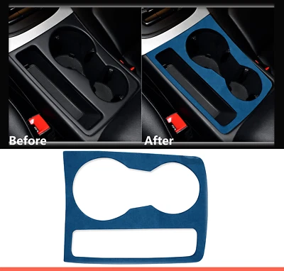 Suede Interior Blue Water Cup Holder Panel Cover For Audi A4 B8 A5 Q5 2009-2016 - Image 1 of 4