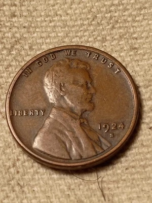 1924 S Lincoln Wheat Cent Rev Lamination - Image 1 of 4