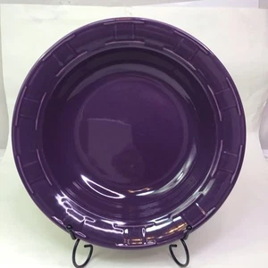 Longaberger Pottery Woven Traditions 12” Pasta Serving Bowl Eggplant Purple - Picture 1 of 3