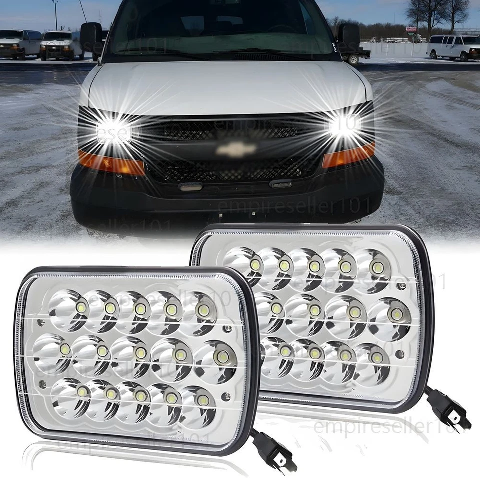 Faro LED 5"X7" 7""x6"" para camioneta de carga Chevy Express 1500 2500 3500 4X4 Foto 1 de 4
