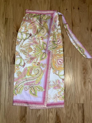 Falda Antonio Melani Mujer 0 Rosa Limonada Bliss Envolvente Maxi Estampado Paisley Nueva Foto 1 de 4