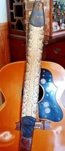Correa de guitarra PIEL DE SERPIENTE para guitarra eléctrica acústica cuero ajustable - Imagen 1 de 12