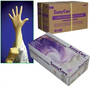 1000 Stck. SunnyCare 6803 Latex Einweghandschuhe (Nitril Vinyl frei) Größe: Large - Bild 1 von 1