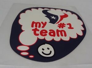 NFL Houston Texas My #1 Team Decal Window Static-Cling Sticker Car or Truck