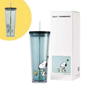 2025 Limited Edition Starbucks Cold Brew Cup Peanuts Joe Kind Snoopy Love 24 oz. - Picture 1 of 10