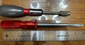 STANLEY YANKEE HANDYMAN PUSHDRILL & QUICK WEDGE ADJUSTABLE SCREWDRIVER - USA - Picture 1 of 2