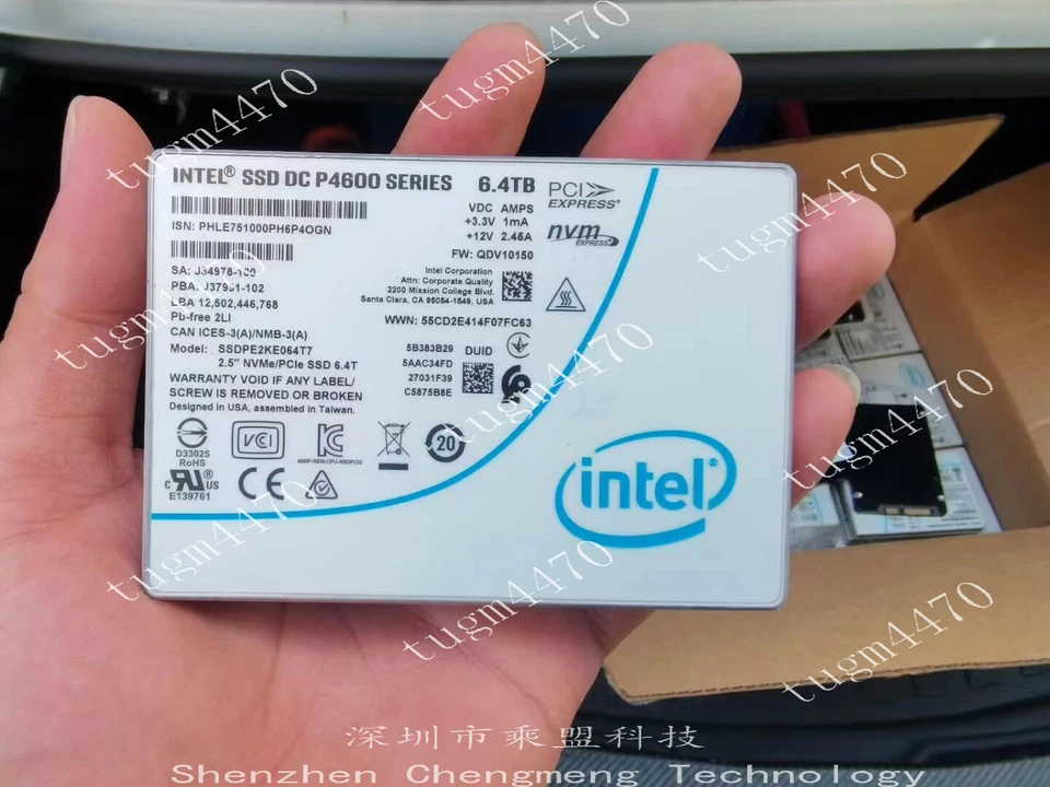 Intel DC P4600 Series 6.4TB SSD NVME U.2 2.5" SSDPE2KE064T7 Solid State Drive - Image 1 of 1