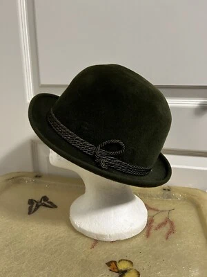 Sombrero vintage macys hombre terciopelo verde 7 1/8 supreme años 40 50 Foto 1 de 4