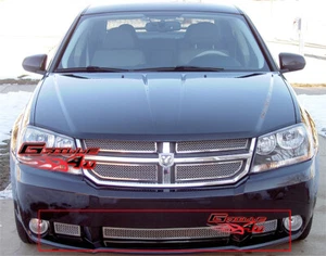 Parachoques inferior para Dodge Avenger SXT 2007-2010 rejilla de malla cromada de acero inoxidable - Imagen 1 de 3