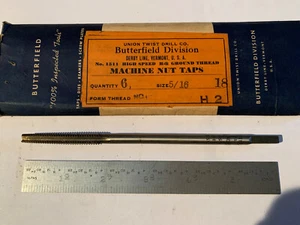 Grifo de tuerca para máquina 5/16-18 NC, Butterfield Div. Taladro Union Twist, HSS, hecho en EE. UU. - Imagen 1 de 3