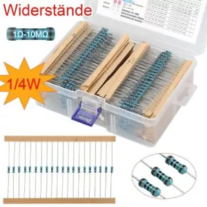 2600pcs Widerstände SET 1/4W Metallschicht Metallfilm Widerstand Sortiment DE - Bild 1 von 9