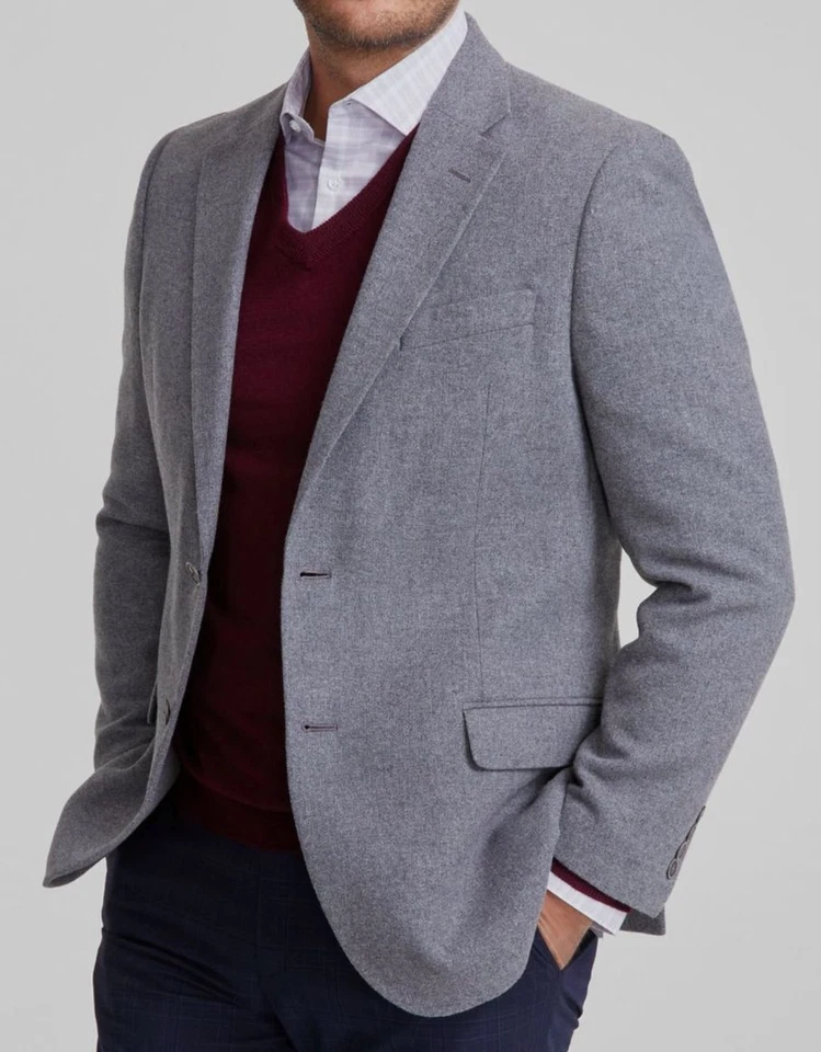 Nautica Hombre Gris Tweed Ajuste Moderno Lana Abrigo Deportivo Traje Chaqueta Talla 40S Foto 1 de 1