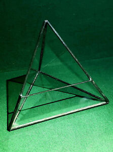 Modern Open Air Glass Pyramid Tabletop Succulent/Terrarium Container