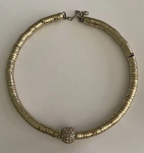 VINTAGE GOLD TONE 16”CHOKER NECKLACE OLD STOCK - Picture 1 of 4