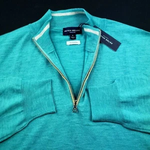 Maglione pullover Peter Millar Collection lussuoso XL $340 misto lana QTR zip - Foto 1 di 9