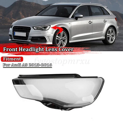 Left Side Front Headlight Lens Cover Shell Clear For Audi A3 2013 2014 2015 2016 - image 1 of 4