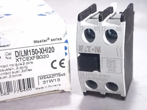 EATON MOELLER DILM150-XHI20 AUXLIARY CONTACT 2P 2NO XTCEXFBG20 277945 - 3 AVAIL - Picture 1 of 3