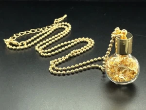 SCHMUCKJAGD KUGELKETTE & "FLASCHE" ANHÄNGER GELBVERGOLDET - Bild 1 von 4
