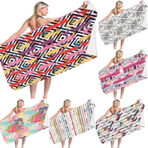 60*30" Large Microfiber Beach Towel Soft Quick Drying Swimming Bath Sports Towel - Picture 1 of 17
