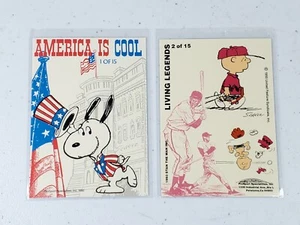 Peanuts Snoopy For President + Charlie Brown Living Legends Halogram Cards - Picture 1 of 6