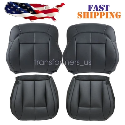 Driver & Passenger Leather Seat Cover Black For Jeep Grand Cherokee 1999-2004 - Image 1 of 4
