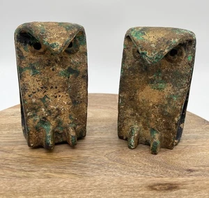 Mid Century Noguchi Stil japanische brutalistische Eisen Eule Buchstützen - Bild 1 von 9