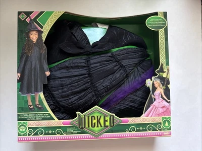 New Wicked Elphaba Black Dress, Hat & Cape Costume Dress Up Set Child Size 4-6x - Image 1 of 4