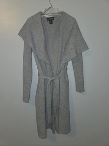 Suéter largo abierto de cachemir Tahari Pure Luxe para mujer S pequeño gris - Imagen 1 de 4