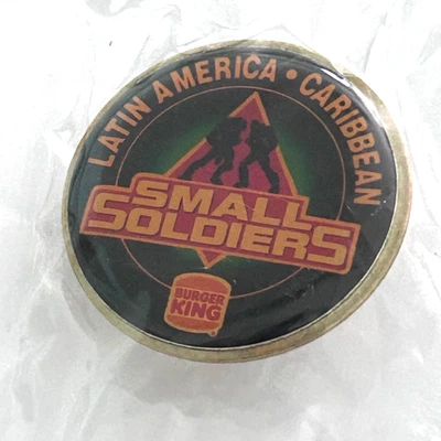 Prendedor de solapa vintage Burger King pequeños soldados América Latina Caribe BK Foto 1 de 3