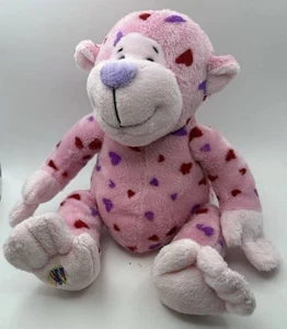 Ganz Webkinz Pink Monkey Red Purple Hearts Love Plush Stuffed No Code Valentines - Picture 1 of 9