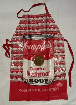 NOVO ANTIGO STK CAMPBELLS SOPA POP ART AVENTAL ANDY WARHOL POPULARIZADO INCRIVELMENTE RARO - Imagem 1 de 4
