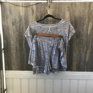 Tom & Jerry gray 2 piece PJ short set size 2X - Picture 1 of 7