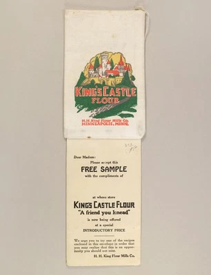 1920s King's Castle Flour Antique Advertising Free Sample Package – Minneapolis - Image 1 of 4