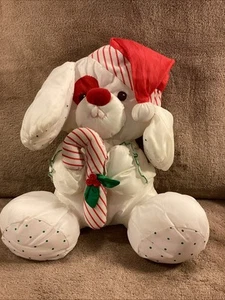 Bastón de caramelo de peluche Fisher Price Puffalump Christmas Puppy Dog #8112 vintage 1990 - Imagen 1 de 8