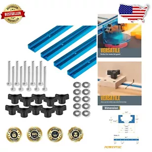 4-Piece Universal T-Track Set with 10 Knobs: Effortless Woodworking Innovation - Picture 1 of 11