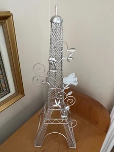 16" Eiffel Tower Silver Decoration - Picture 1 of 5