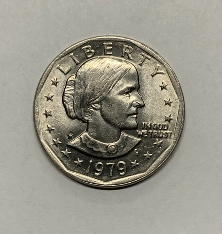 1979-P SBA $1 Wide Rim Susan B. Anthony Dollar Remarkable Markings Cover