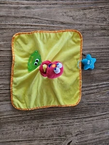 Manta de seguridad amarilla mordedor de felpa Sesame Street Elmo Lovey Baby - Imagen 1 de 4