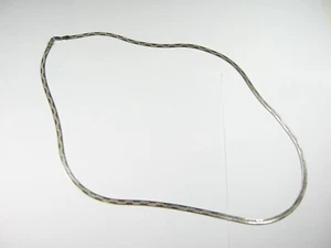 Vintage Sterling Silver Herringbone Necklace Chain Stamped Italy 925 IBB 12.4g - Picture 1 of 7