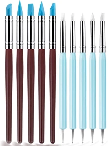 Silicone Clay Sculpting Tool - 10Pcs Modeling Dotting Tool for Pottery Craft, Ro - Picture 1 of 12