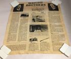 The Wright Brothers Airplane Model Plans Antiqued Distressed 14X15.5" Poster