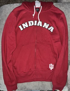 Womens Colosseum Indiana Hoosiers Red Zip Up Jacket Hoodie Size Large - Picture 1 of 5