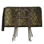 Chanel Matelasse Clutch Bag Bronze Compact #099